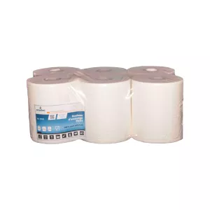 Rouleaux essuyage blanc(AD line) pure cell. (CA) 2plis 2x20g/m2 -22.5x30cmx150m. 500cps. 1.416kg (00B)